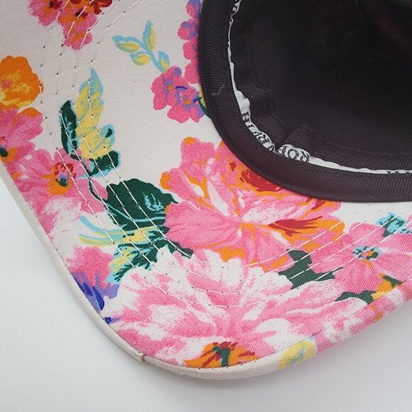 Robin Ruth Espana Quilted Hat Cap Allover Floral Embroidered Snapback Adjustable - Picture 9 of 10